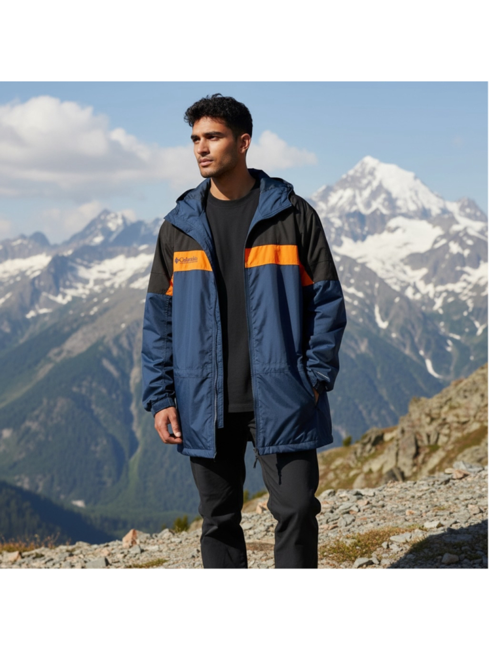 Columbia Vintage 90s Color Block Hooded Parka Jacket - Size M - JC325